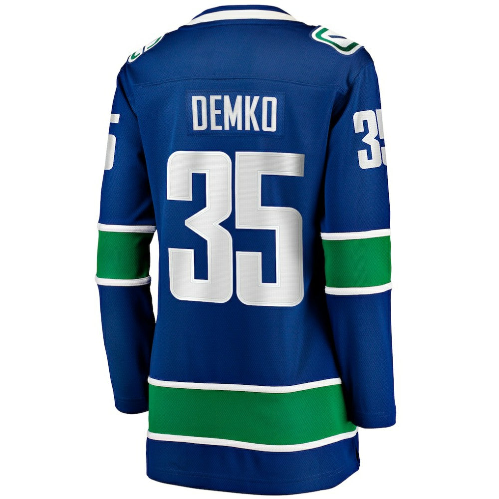 Thatcher Demko Vancouver Canucks Fanatics Women's Home Breakaway Jersey Blue