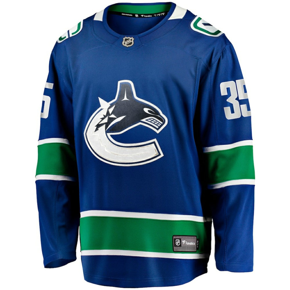Thatcher Demko Vancouver Canucks Fanatics Home Breakaway Jersey Blue