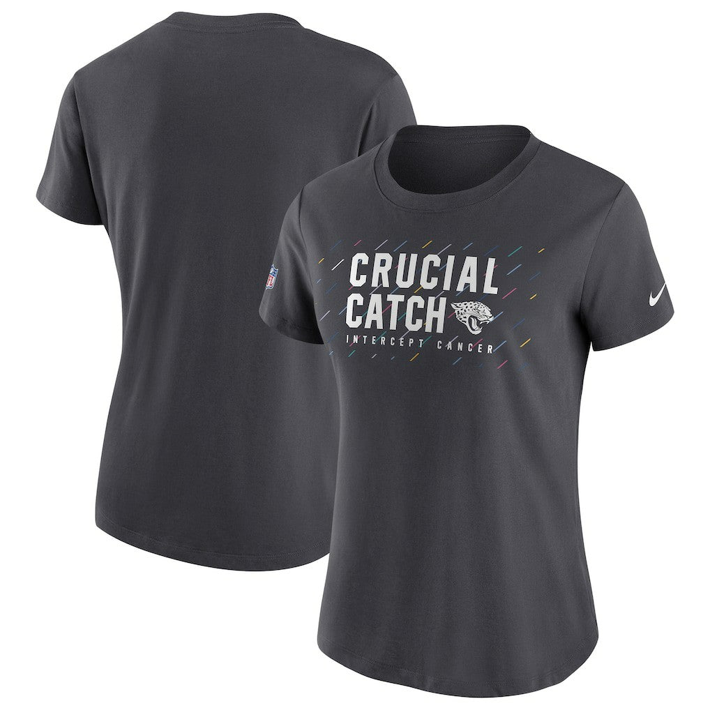 Jacksonville Jaguars Women's NFL Crucial Catch Performance T-Shirt - Anthracite | Nike online