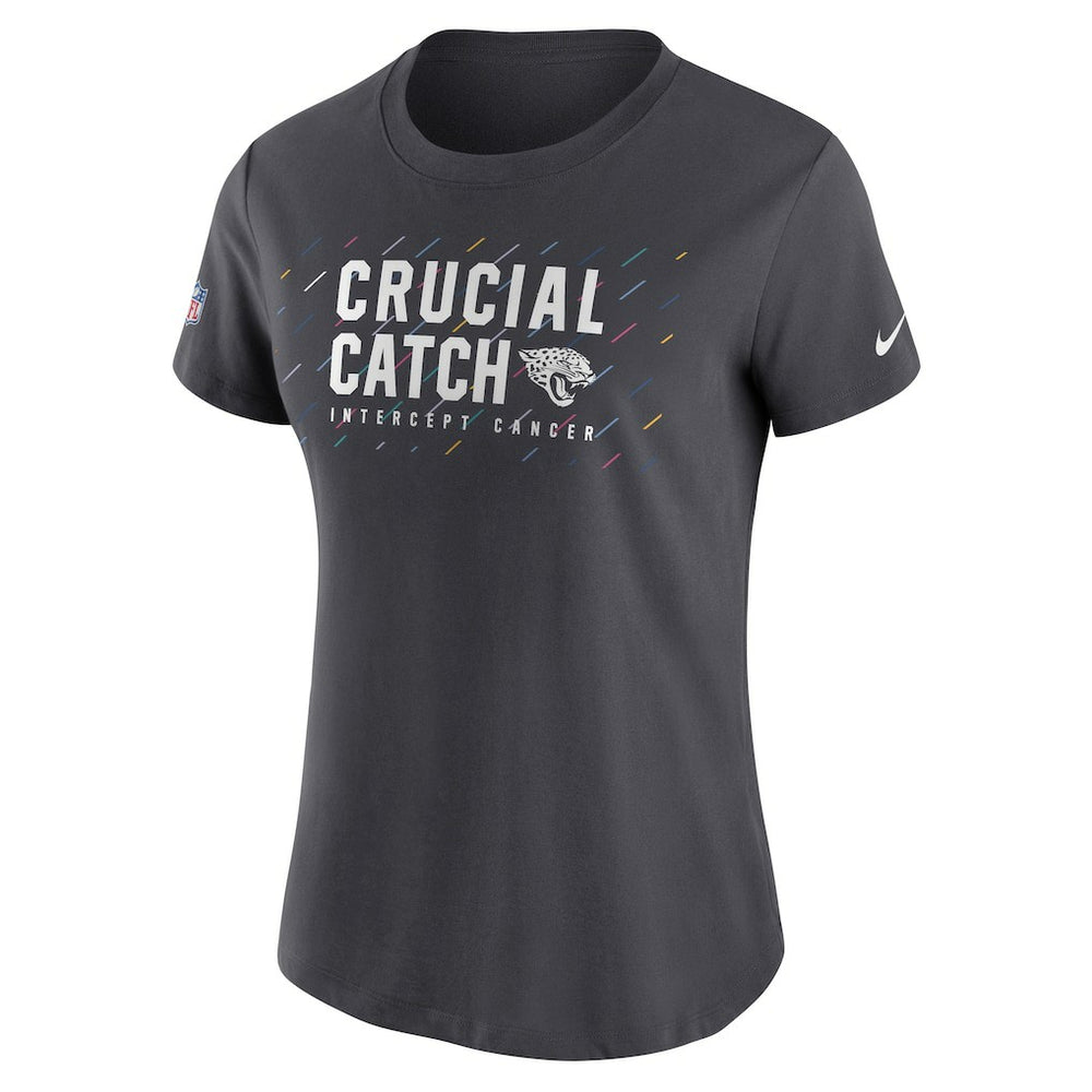 Jacksonville Jaguars Women's NFL Crucial Catch Performance T-Shirt - Anthracite | Nike online