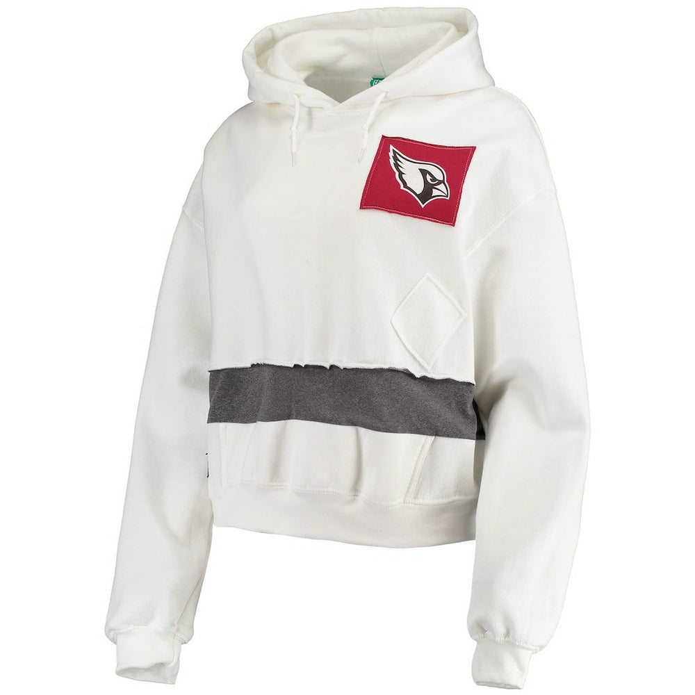 Arizona Cardinals Refried Apparel Women's Sustainable Crop Dolman Pullover Hoodie - White sale