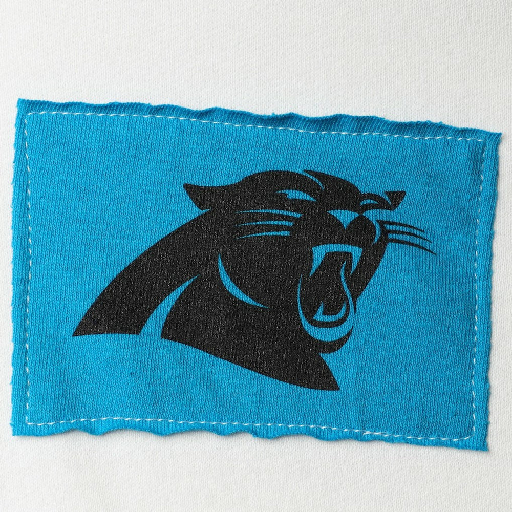 Carolina Panthers Refried Apparel Women's Sustainable Crop Dolman Pullover Hoodie - White sale