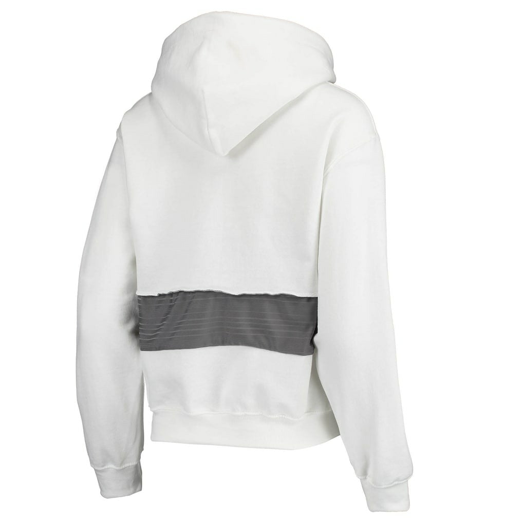 Los Angeles Rams Refried Apparel Women's Sustainable Crop Dolman Pullover Hoodie - White cheap