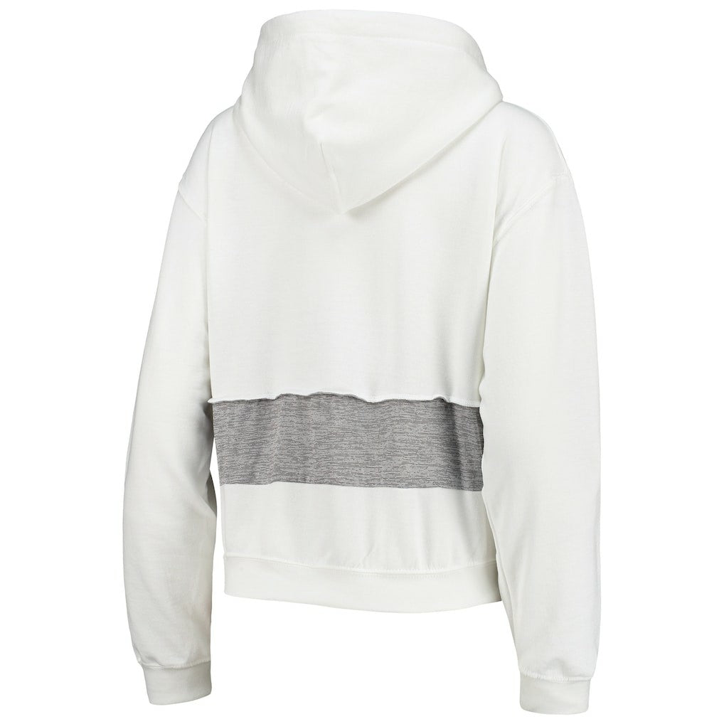 Miami Dolphins Refried Apparel Women's Sustainable Crop Dolman Pullover Hoodie - White outlet