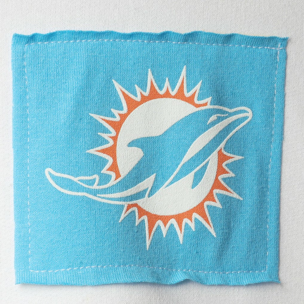 Miami Dolphins Refried Apparel Women's Sustainable Crop Dolman Pullover Hoodie - White outlet