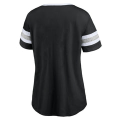 Brooklyn Nets Women's Block Party Striped Sleeve T-Shirt - Black/Heathered Gray | Fanatics on sale