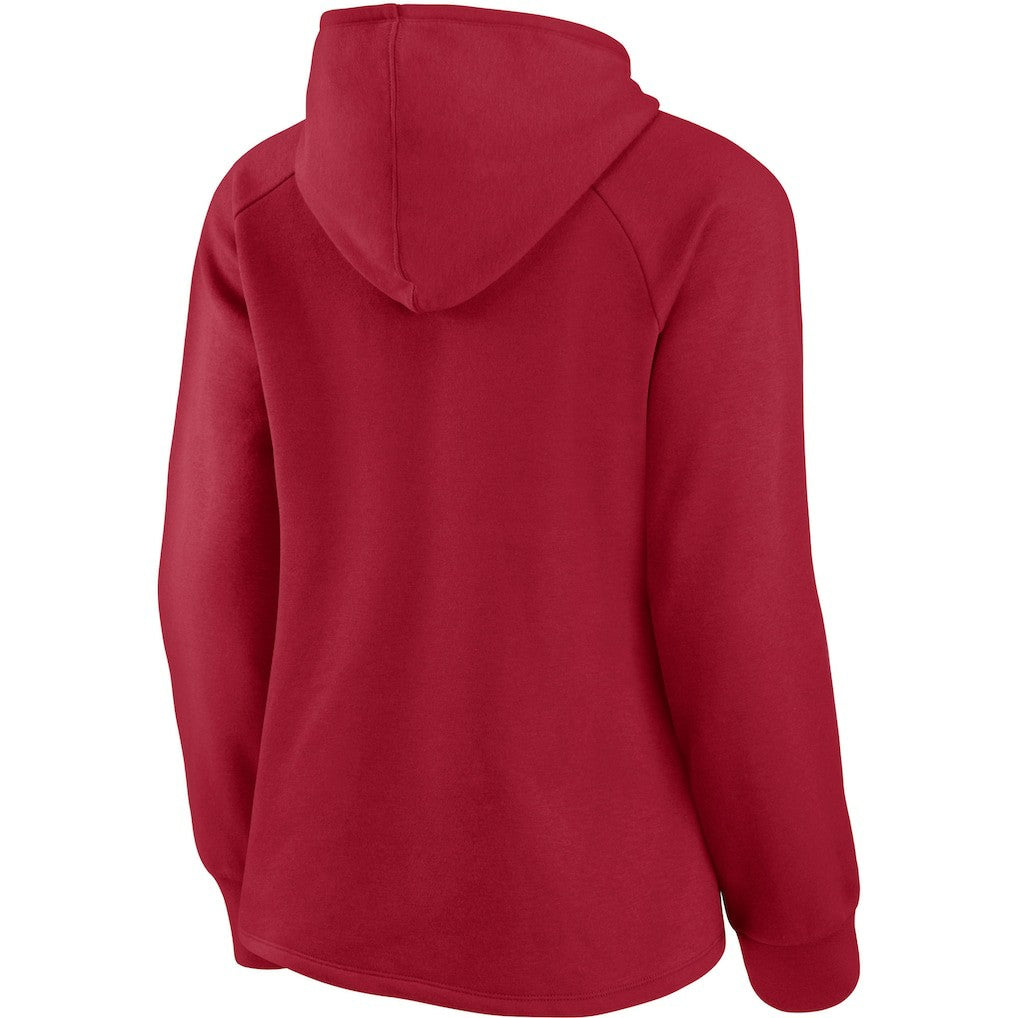 Atlanta Falcons Women's First Contact Raglan Pullover Hoodie - Red on sale
