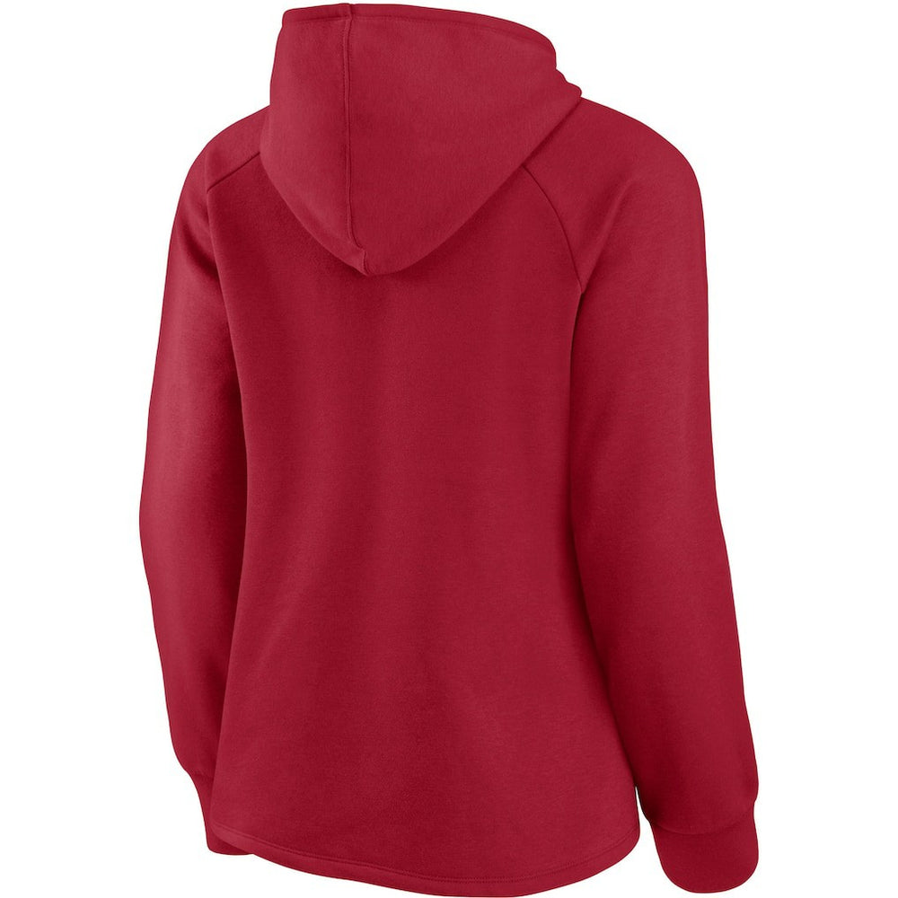 Atlanta Falcons Women's First Contact Raglan Pullover Hoodie - Red on sale