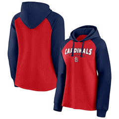 St. Louis Cardinals Women's Recharged Raglan Pullover Hoodie - Red/Navy