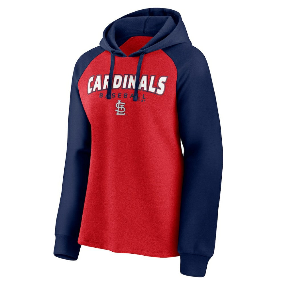 St. Louis Cardinals Women's Recharged Raglan Pullover Hoodie - Red/Navy
