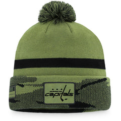Washington Capitals Fanatics Military Appreciation Cuffed Knit Hat with Pom Camo