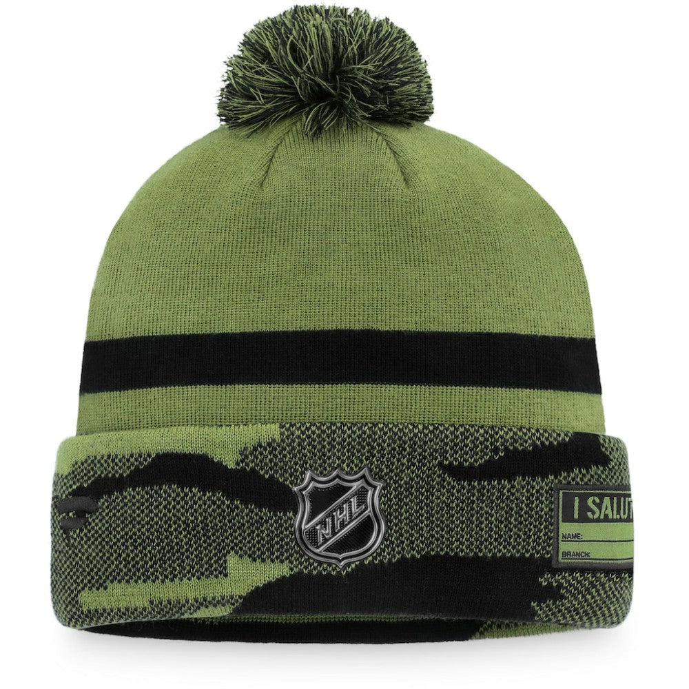 Washington Capitals Fanatics Military Appreciation Cuffed Knit Hat with Pom Camo
