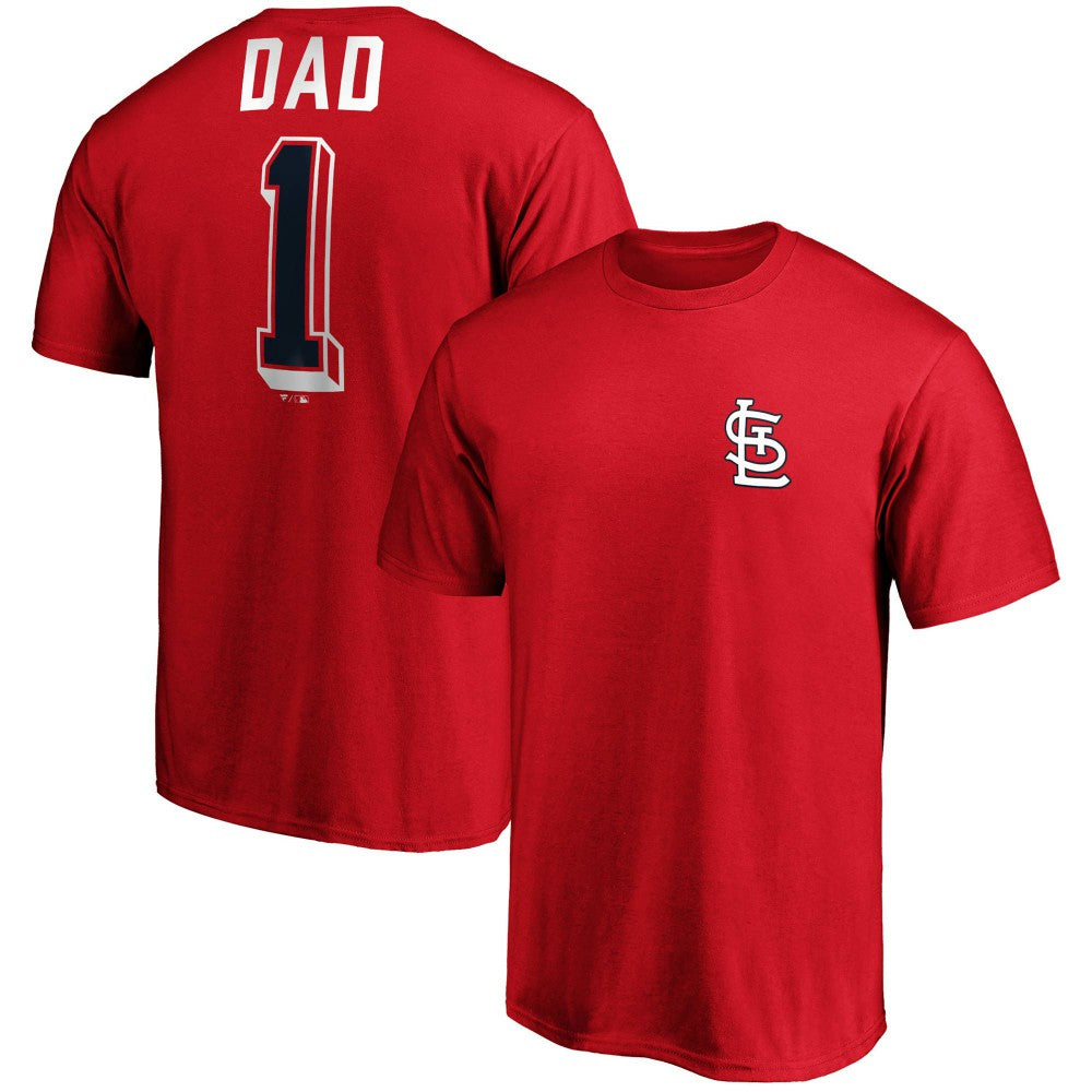 St. Louis Cardinals Number One Dad Team T-Shirt - Red