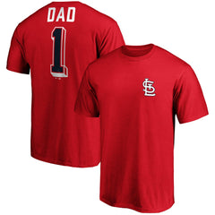 St. Louis Cardinals Number One Dad Team T-Shirt - Red