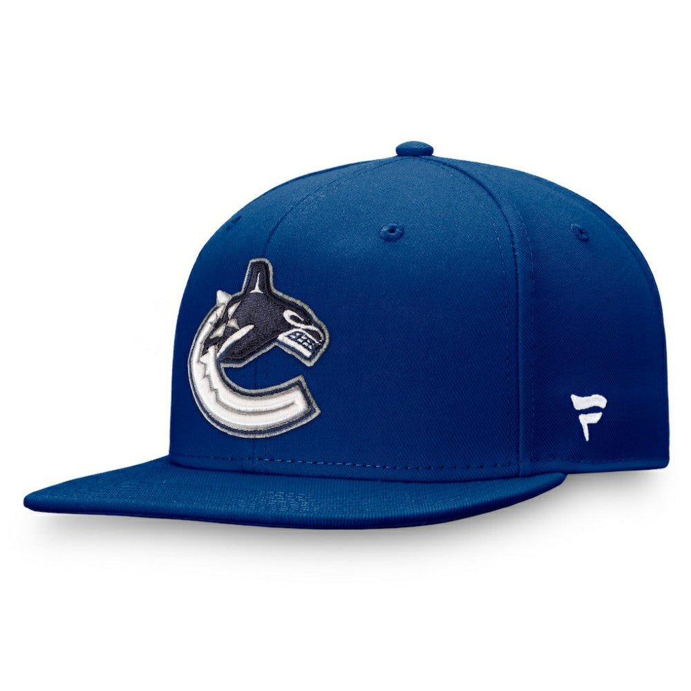 Vancouver Canucks Fanatics Primary Logo Snapback Hat Blue