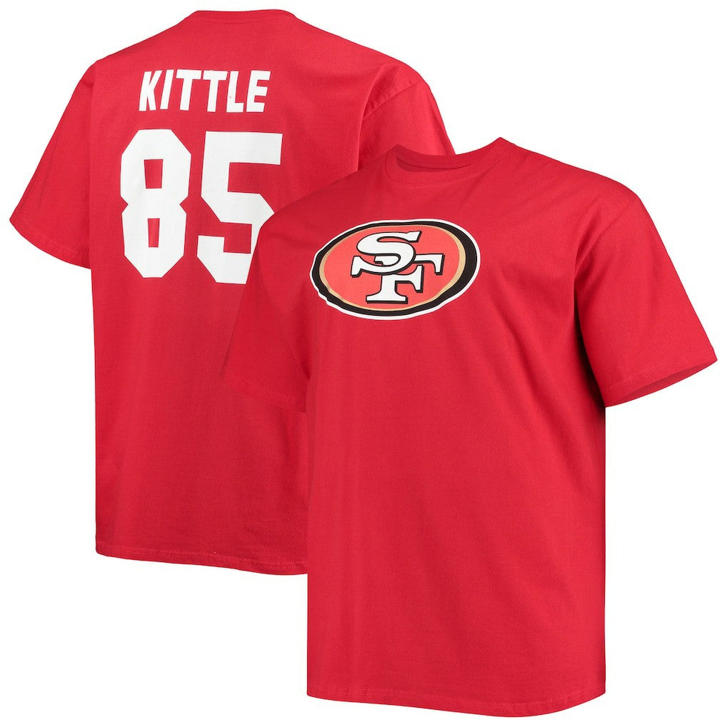 George Kittle San Francisco 49ers Big & Tall Player Name & Number T-Shirt - Scarlet online