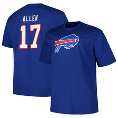 Josh Allen Buffalo Bills Big & Tall Player Name & Number T-Shirt - Royal online
