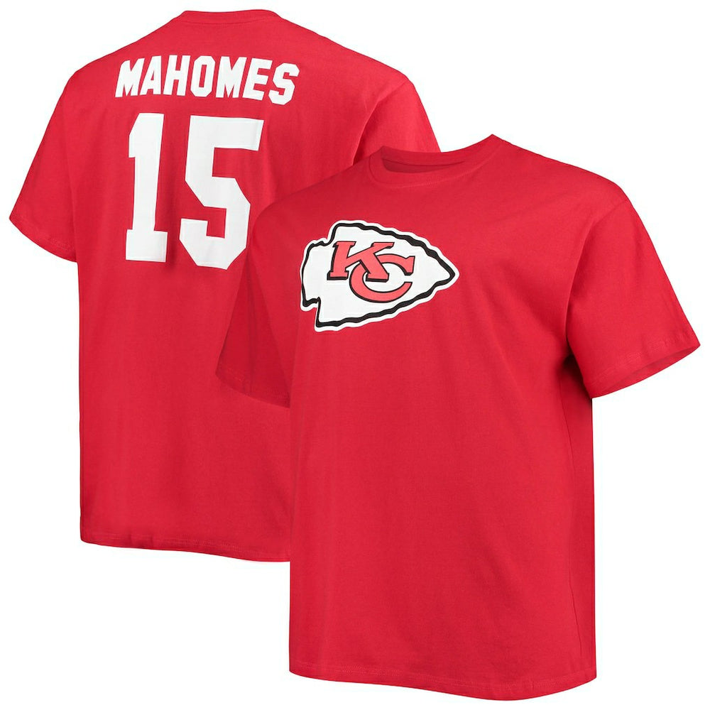 Patrick Mahomes Kansas City Chiefs Big & Tall Player Name & Number T-Shirt - Red sale