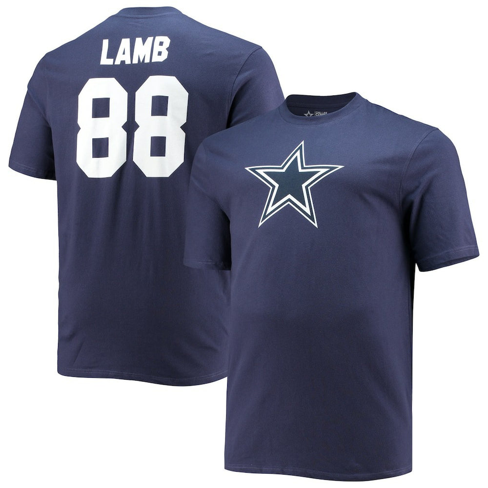CeeDee Lamb Dallas Cowboys Big & Tall Player Name & Number T-Shirt - Navy sale