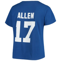 Josh Allen Buffalo Bills Women's Plus Size Name & Number V-Neck T-Shirt - Royal cheap