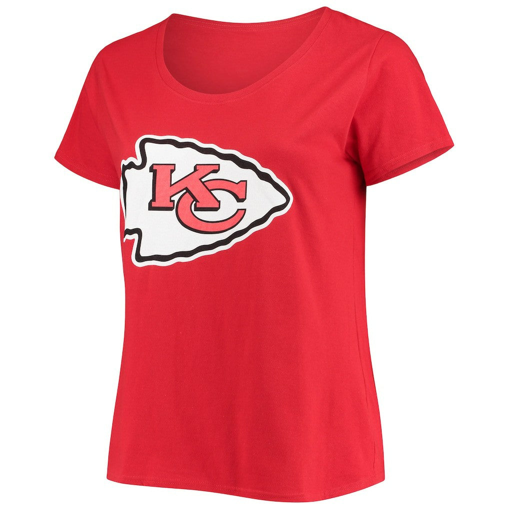Travis Kelce Kansas City Chiefs Women's Plus Size Fair Catch Name & Number Scoop Neck T-Shirt - Red outlet