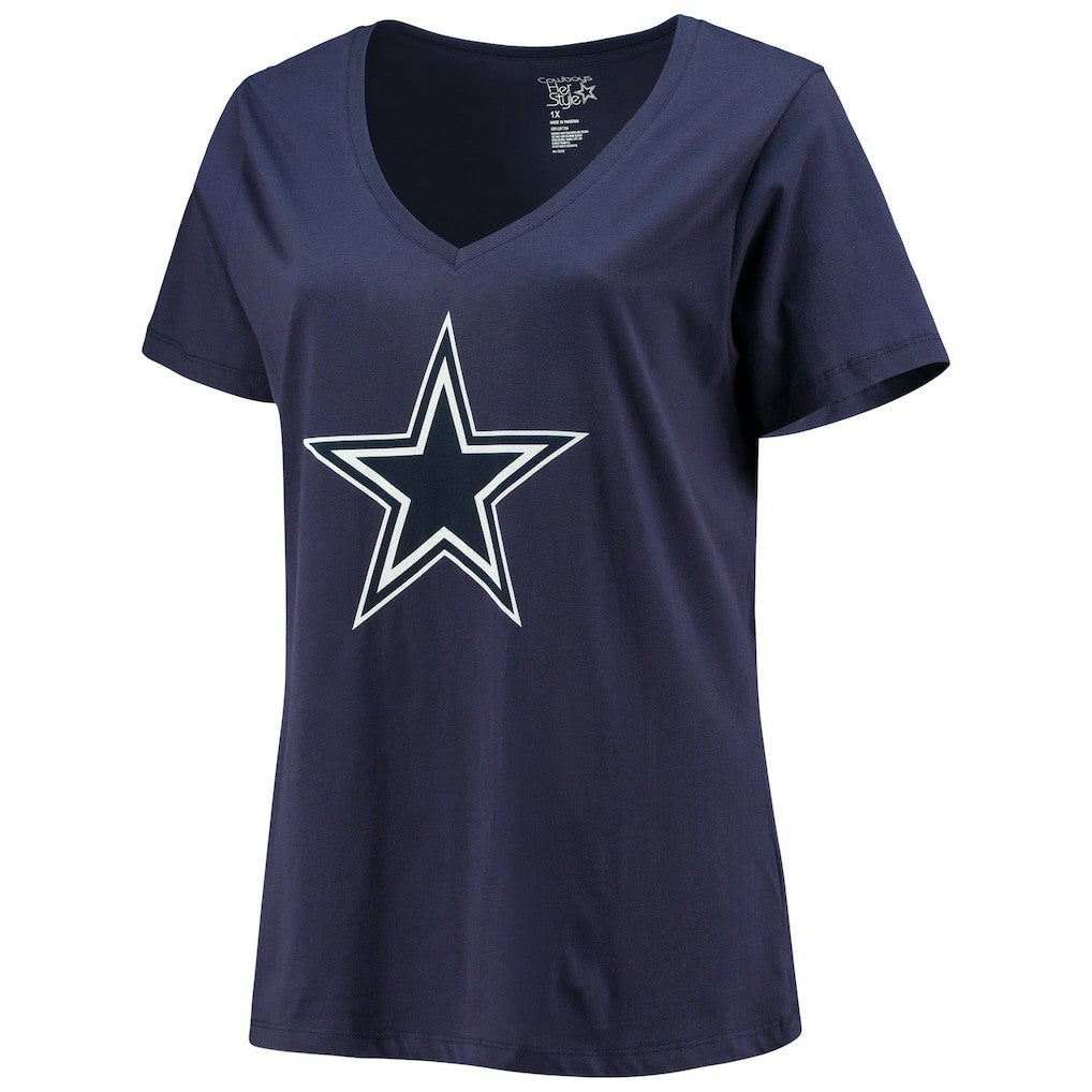 CeeDee Lamb Dallas Cowboys Women's Plus Size Name & Number V-Neck T-Shirt - Navy on sale