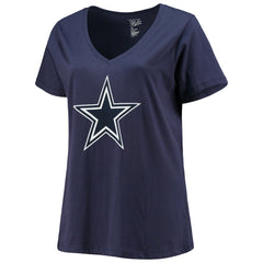 Dak Prescott Dallas Cowboys Women's Plus Size Fair Catch Name & Number V-Neck T-Shirt - Navy outlet