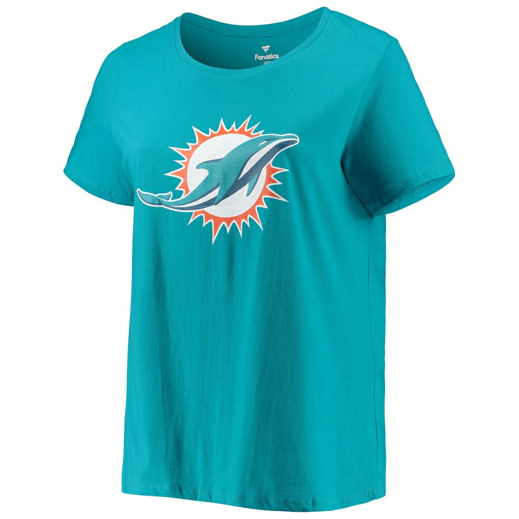 Tua Tagovailoa Miami Dolphins Women's Plus Size Fair Catch Name & Number Scoop Neck T-Shirt - Aqua cheap