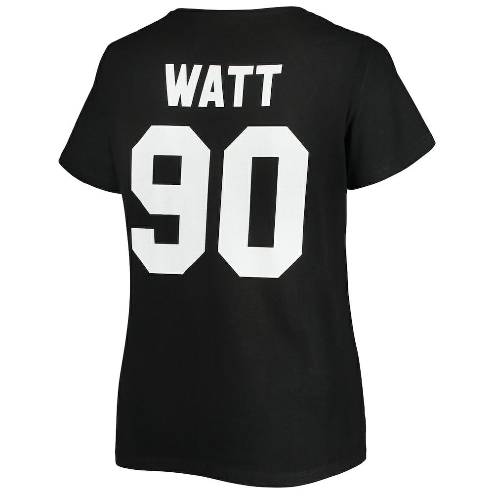T.J. Watt Pittsburgh Steelers Women's Plus Size Name & Number V-Neck T-Shirt - Black for sale
