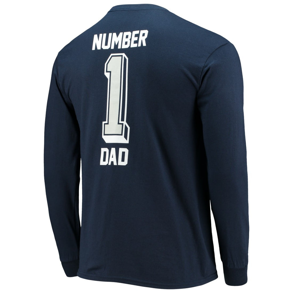 Dallas Cowboys #1 Dad Long Sleeve T-Shirt - Navy discount