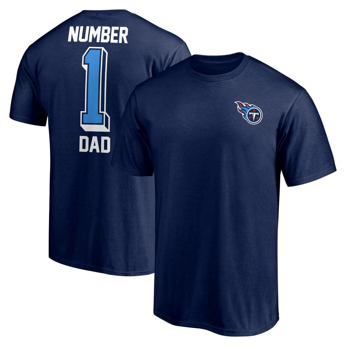 Tennessee Titans #1 Dad T-Shirt - Navy for sale