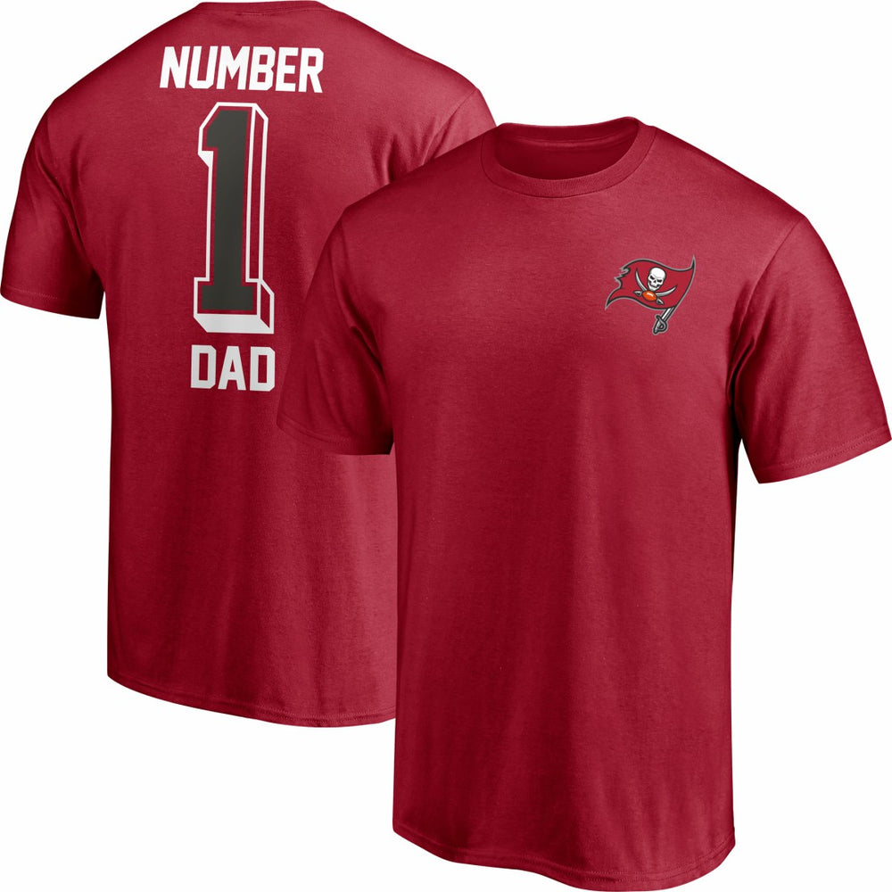 Tampa Bay Buccaneers #1 Dad T-Shirt - Red for sale