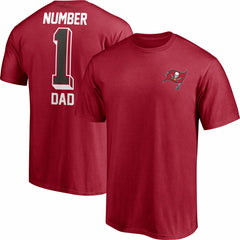 Tampa Bay Buccaneers #1 Dad T-Shirt - Red for sale