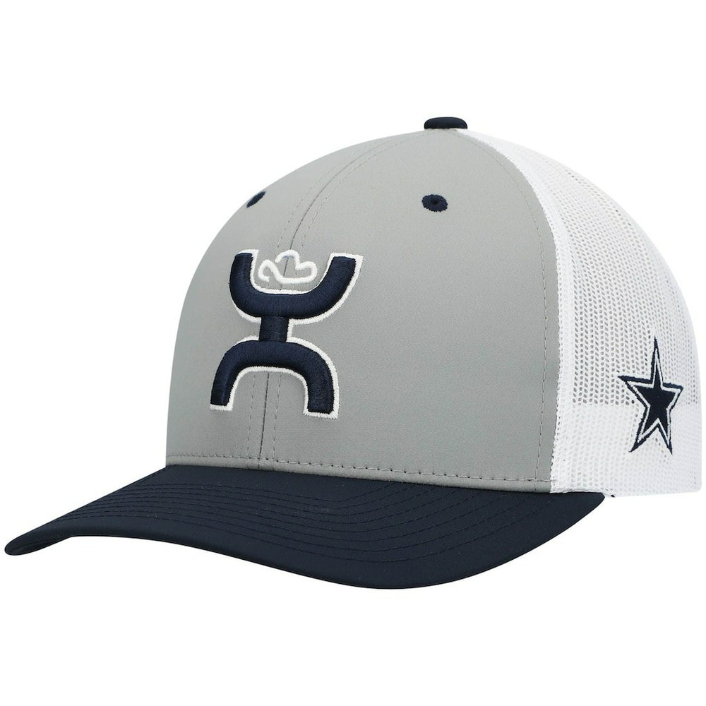 Dallas Cowboys HOOey Tri-Color H Trucker Snapback Hat - Gray/Navy outlet