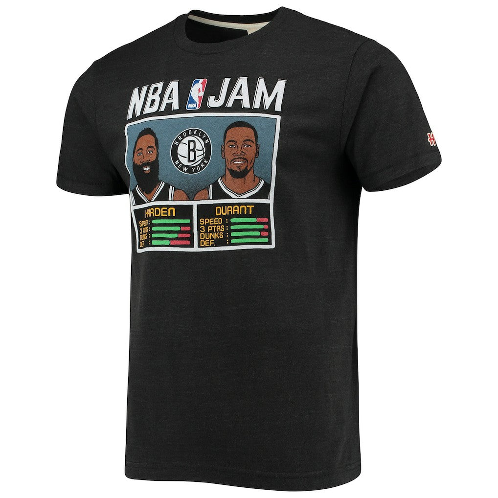 James Harden & Kevin Durant Brooklyn Nets Homage NBA Jam T-Shirt - Heathered Charcoal on sale