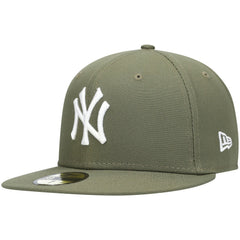 New York Yankees White Logo 59FIFTY Fitted Hat - Olive | New Era