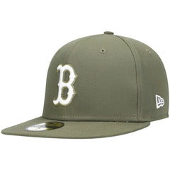 Boston Red Sox White Logo 59FIFTY Fitted Hat - Olive | New Era