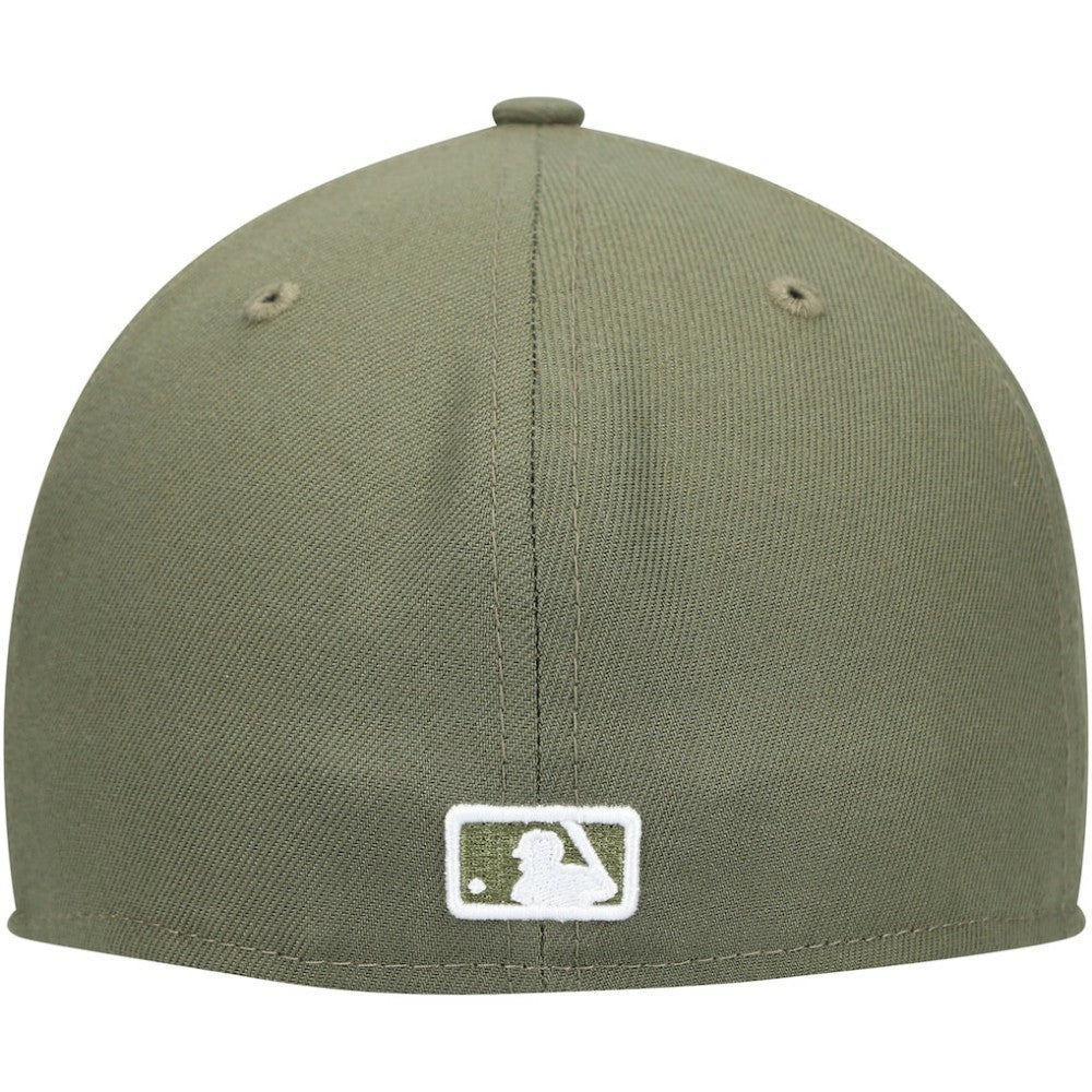 Boston Red Sox White Logo 59FIFTY Fitted Hat - Olive | New Era