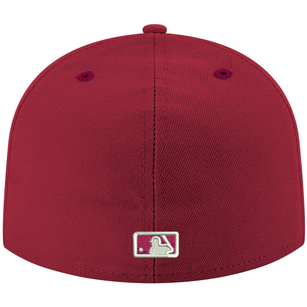 Miami Marlins White Logo 59FIFTY Fitted Hat - Cardinal | New Era