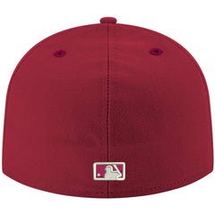 Miami Marlins White Logo 59FIFTY Fitted Hat - Cardinal | New Era