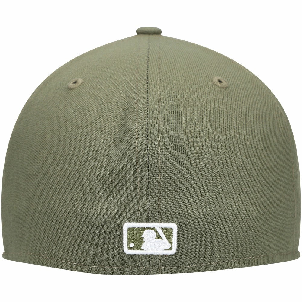 Milwaukee Brewers White Logo 59FIFTY Fitted Hat - Olive | New Era