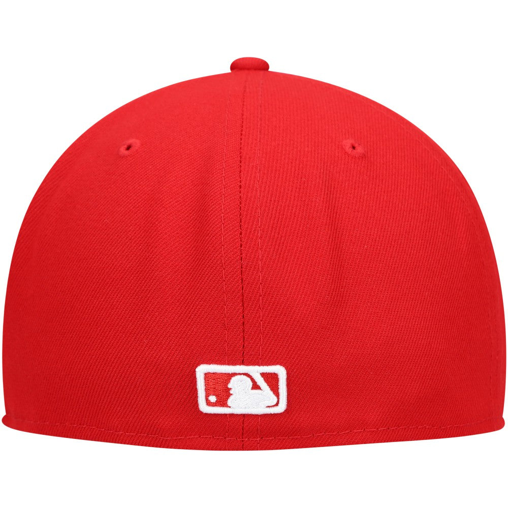Milwaukee Brewers White Logo 59FIFTY Fitted Hat - Red | New Era