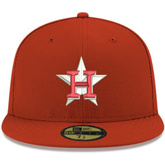 Houston Astros White Logo 59FIFTY Fitted Hat - Red | New Era