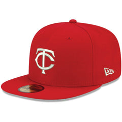 Minnesota Twins White Logo 59FIFTY Fitted Hat - Red | New Era