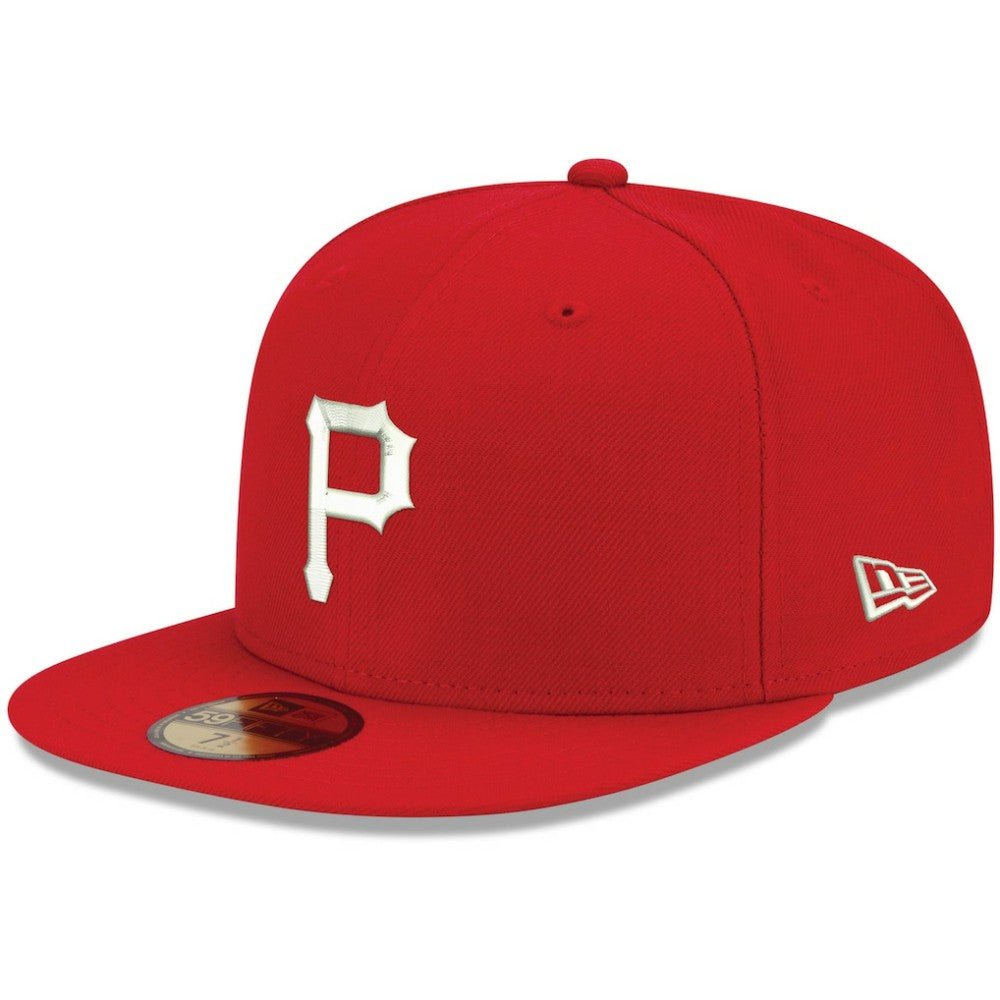 Pittsburgh Pirates White Logo 59FIFTY Fitted Hat - Red | New Era