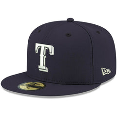 Texas Rangers White Logo 59FIFTY Fitted Hat - Navy | New Era