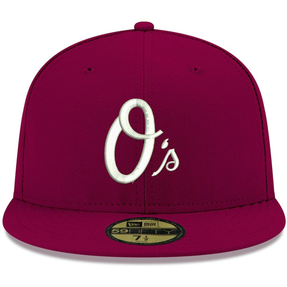 Baltimore Orioles White Logo 59FIFTY Fitted Hat - Cardinal | New Era