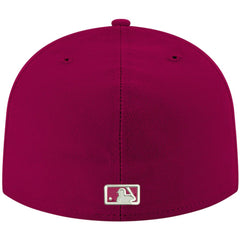 Colorado Rockies White Logo 59FIFTY Fitted Hat - Cardinal | New Era