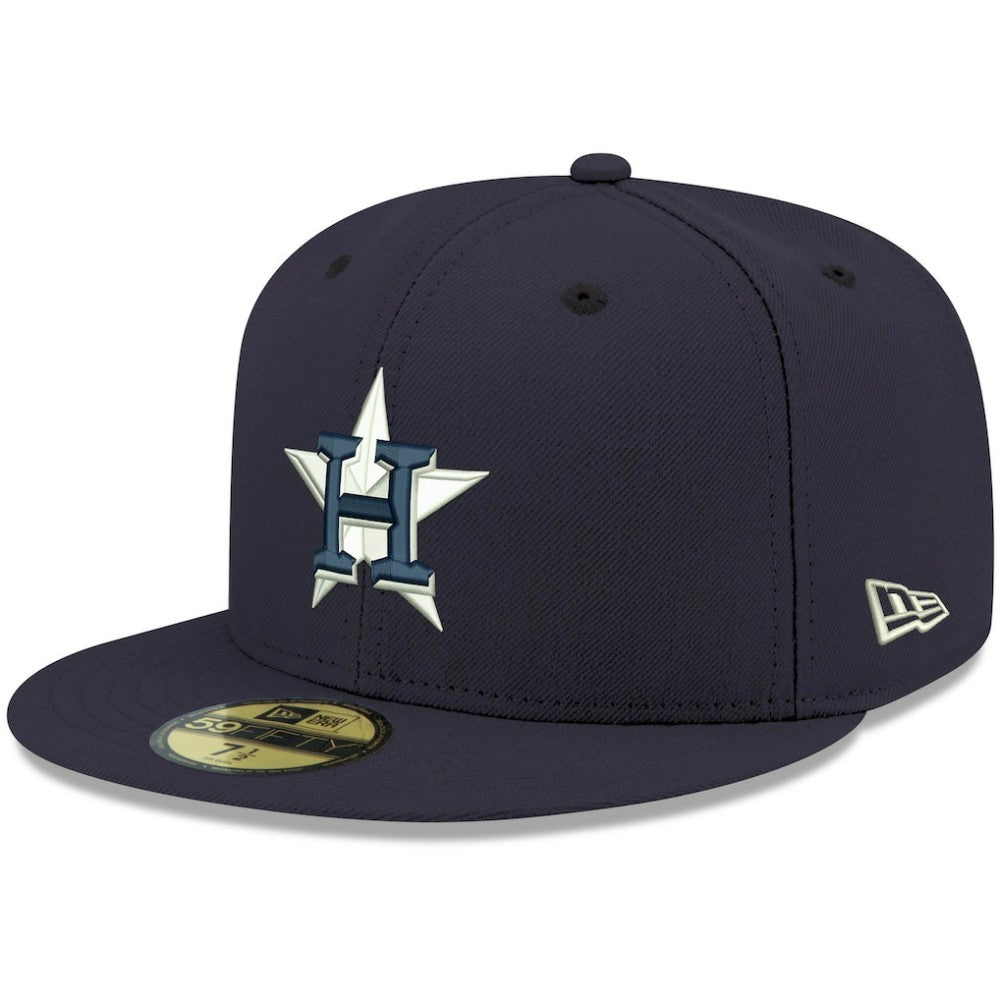 Houston Astros White Logo 59FIFTY Fitted Hat - Navy | New Era