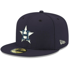Houston Astros White Logo 59FIFTY Fitted Hat - Navy | New Era